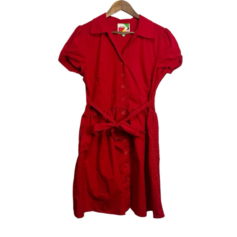 Fervour Red Pin‎ Up Cotton Retro Dress XL